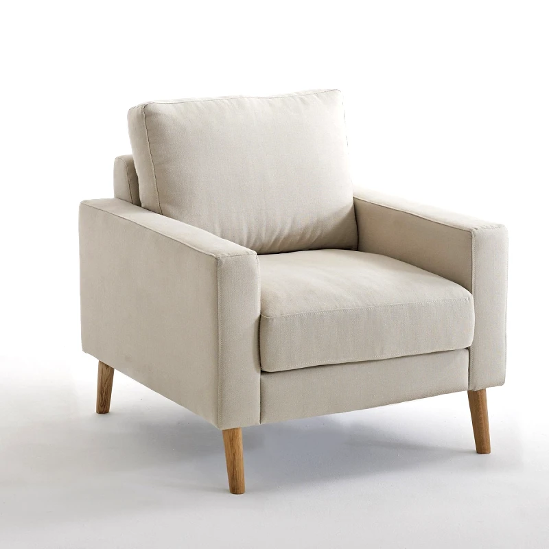 SO'HOME Πολυθρόνα με ταπετσαρία από βαμβάκι και λινό Μ90xΠ80xΥ86cm