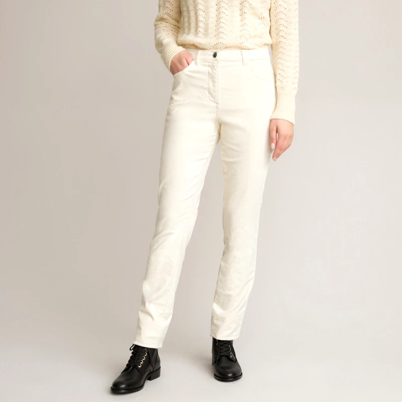 ANNE WEYBURN Stretch κοτλέ παντελόνι με λεπτές ραβδωσεις