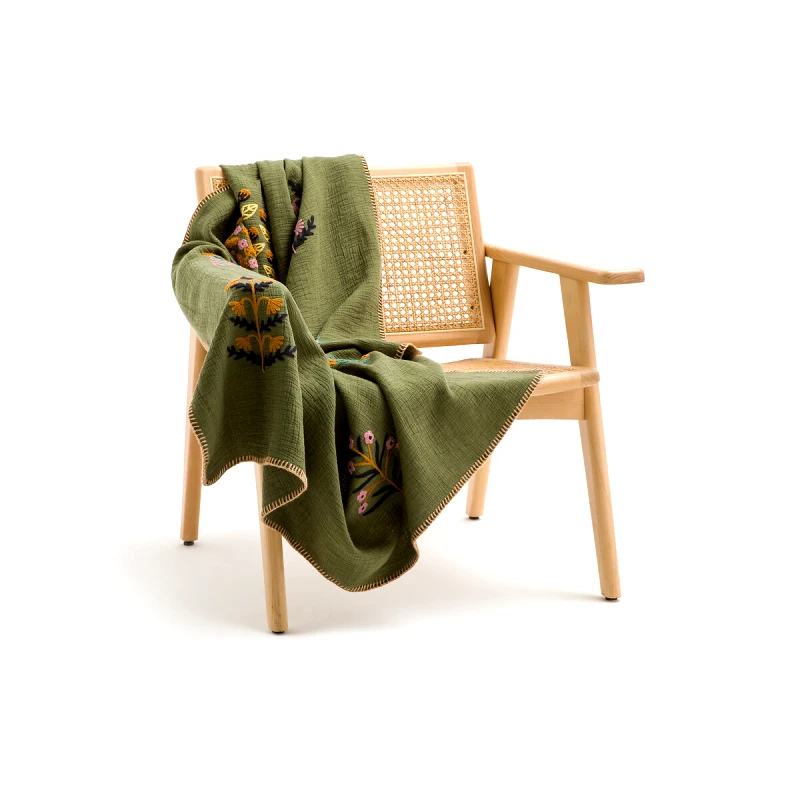 La Redoute Interieurs Ριχτάρι με φλοράλ κέντημα 130x170 cm