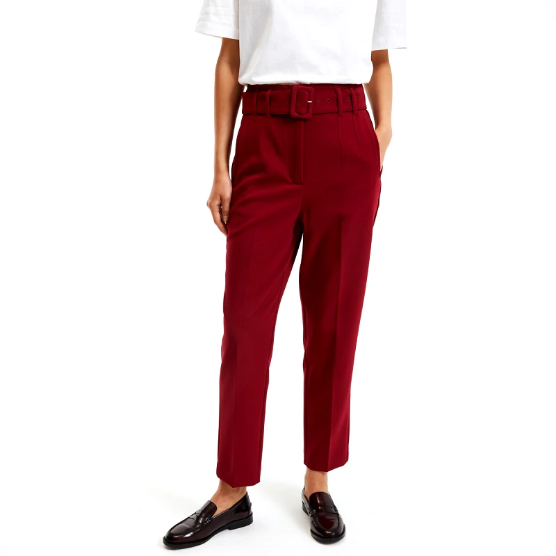 La Redoute Collections Σιγκαρέτ παντελόνι με ζώνη