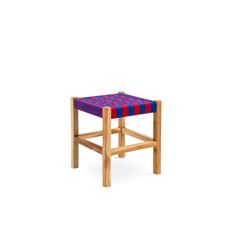 La Redoute Interieurs Σκαμπό από μασίφ ξύλο teak και βαμβακερό σχοινί