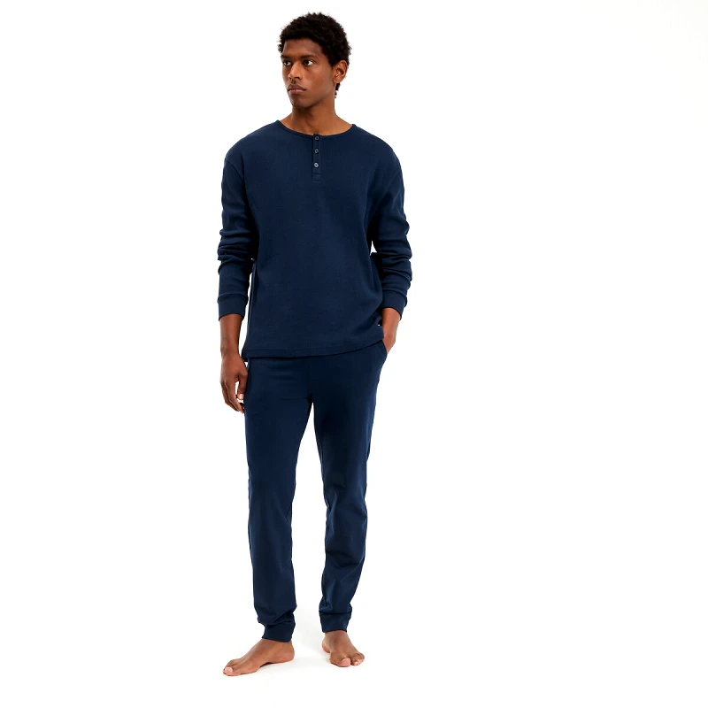 La Redoute Collections Μακρυμάνικη πιτζάμα με κουμπιά στη λαιμόκοψη