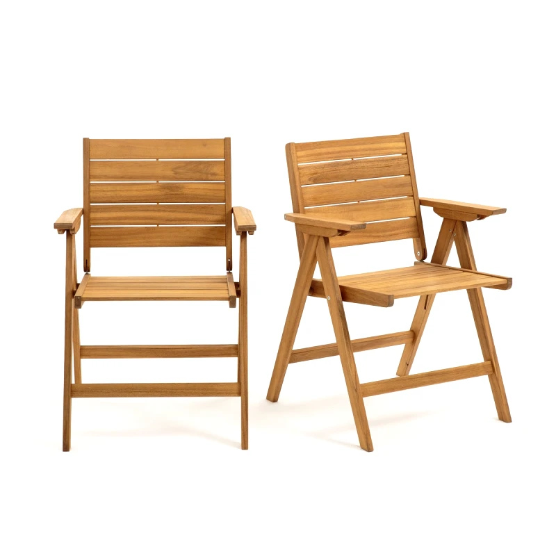 La Redoute Interieurs 2 πτυσσόμενες πολυθρόνες από ξύλο ακακίας
