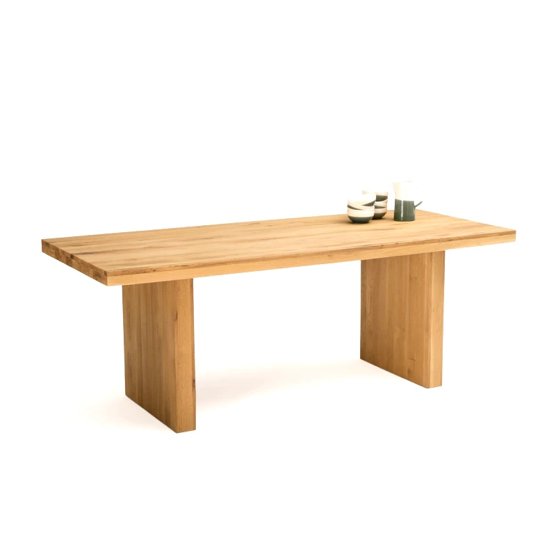 La Redoute Interieurs Τραπέζι φαγητού 6 8 ατόμων από μασίφ ξύλο δρυ Μ90xΠ200xΥ75cm