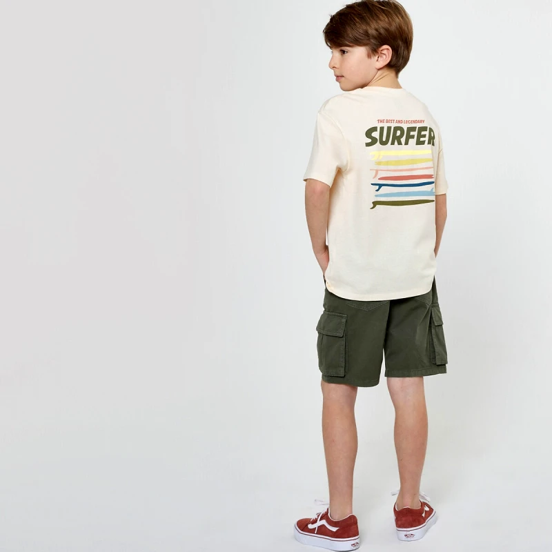 La Redoute Collections Κοντομάνικο T-shirt oversize με στάμπα στην πλάτη