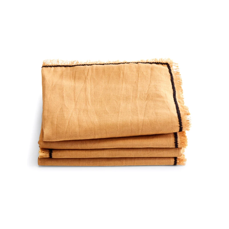 La Redoute Interieurs Σετ 4 πετσέτες φαγητού από λινό βαμβάκι 45x45 cm