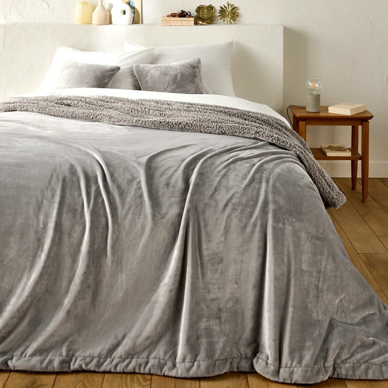 La Redoute Interieurs Κάλυμμα κρεβατιού από φλις και sherpa 180x230 cm