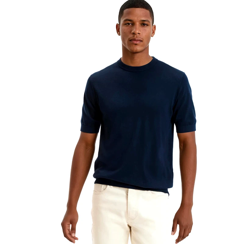 La Redoute Collections Κοντομάνικη μπλούζα με στρογγυλή λαιμόκοψη