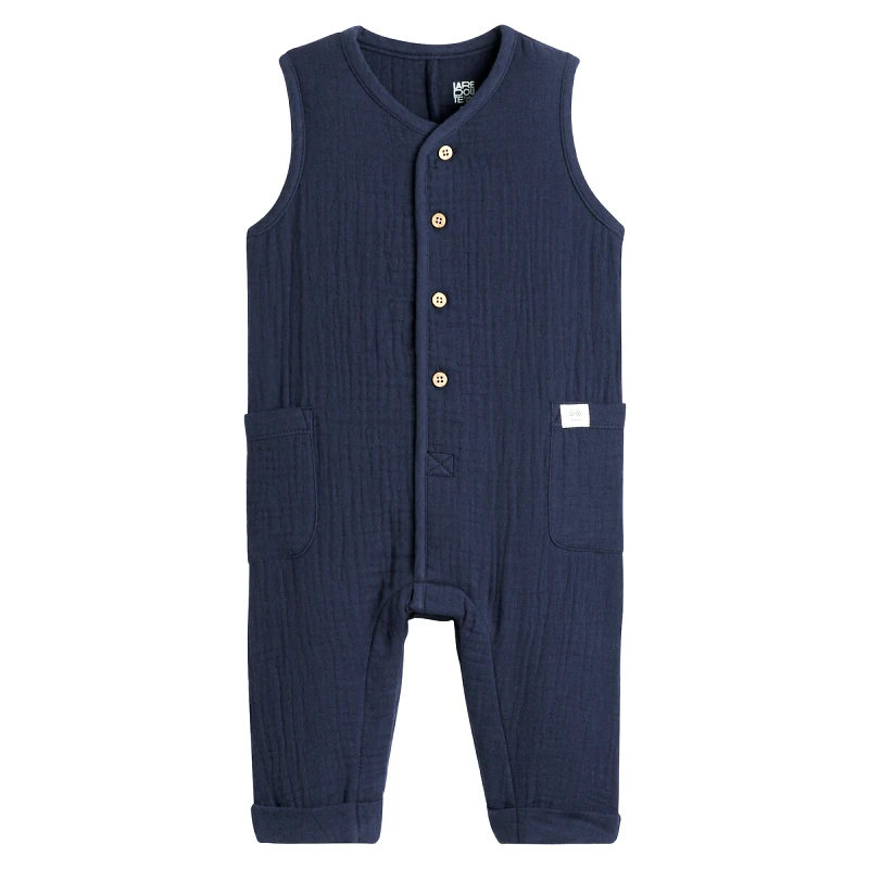 La Redoute Collections Ολόσωμη αμάνικη φόρμα από βαμβακερή γάζα