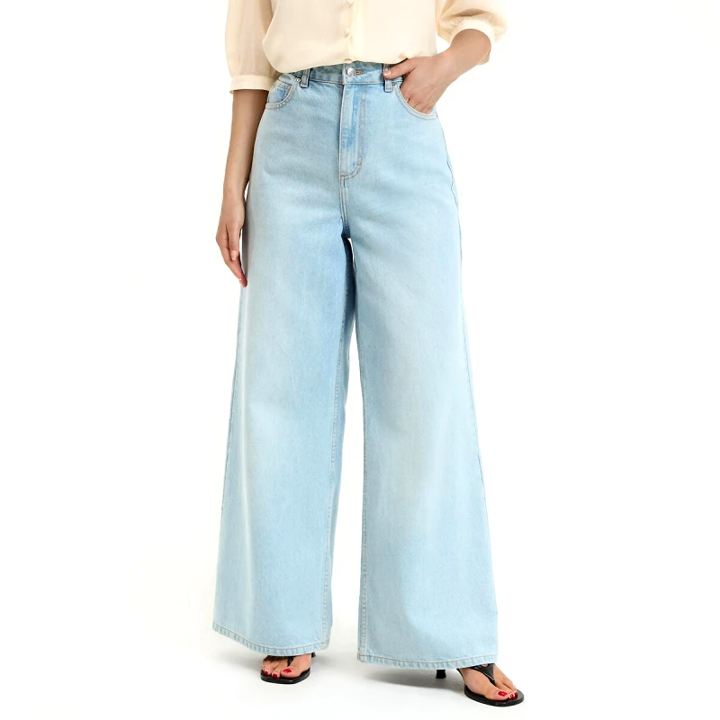 La Redoute Collections Ψηλόμεσο πολύ φαρδύ τζιν