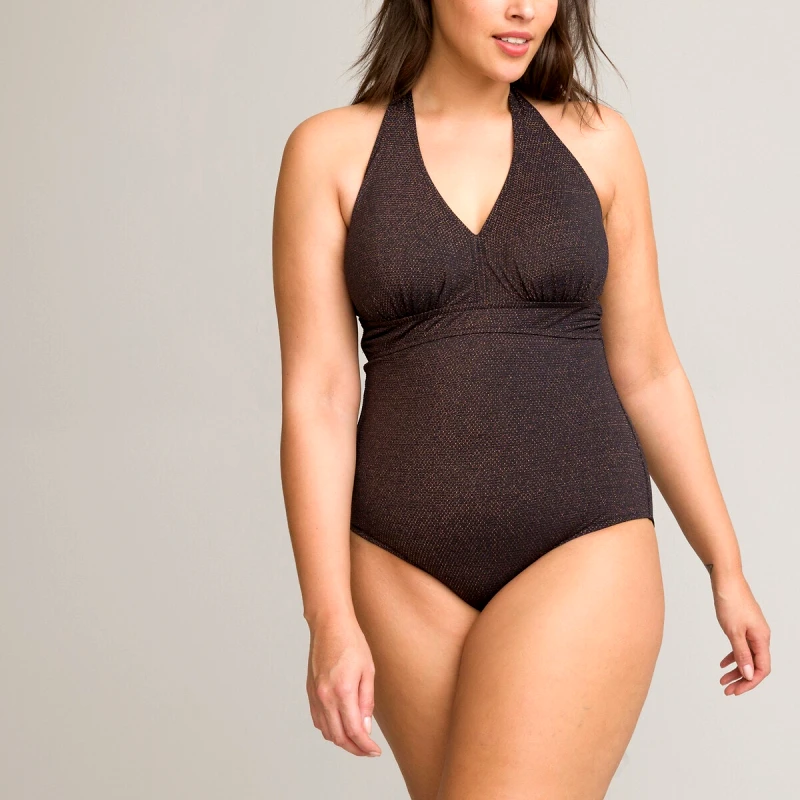 LA REDOUTE COLLECTIONS PLUS Ολόσωμο μαγιό με τρίγωνες θήκες για επίπεδη κοιλιά