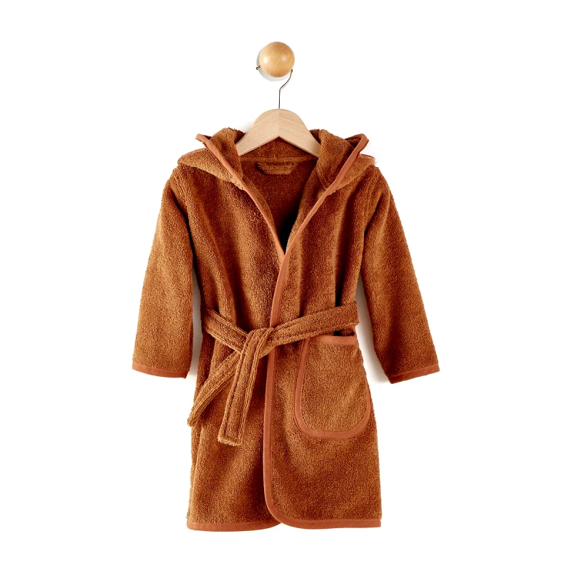 La Redoute Interieurs Παιδικό μπουρνούζι με κουκούλα από οργανικό βαμβάκι 12/18 μηνών