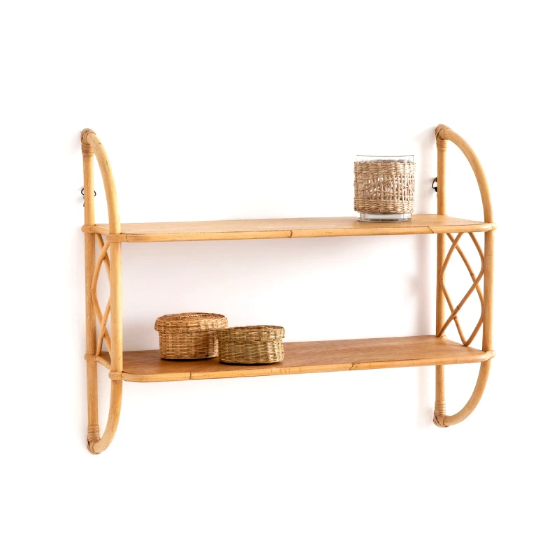 La Redoute Interieurs Ραφιέρα vintage από ρατάν Μ22xΠ60xΥ50cm