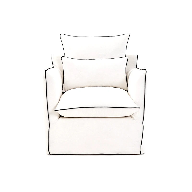 La Redoute Interieurs Κάλυμμα για πολυθρόνα από χοντρό λινό ύφασμα One size Μ91xΠ88xΥ90cm