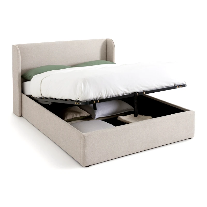 La Redoute Interieurs Κρεβάτι με αποθηκευτικό χώρο και ανακλινόμενες τάβλες Μ156xΠ202xΥ98cm
