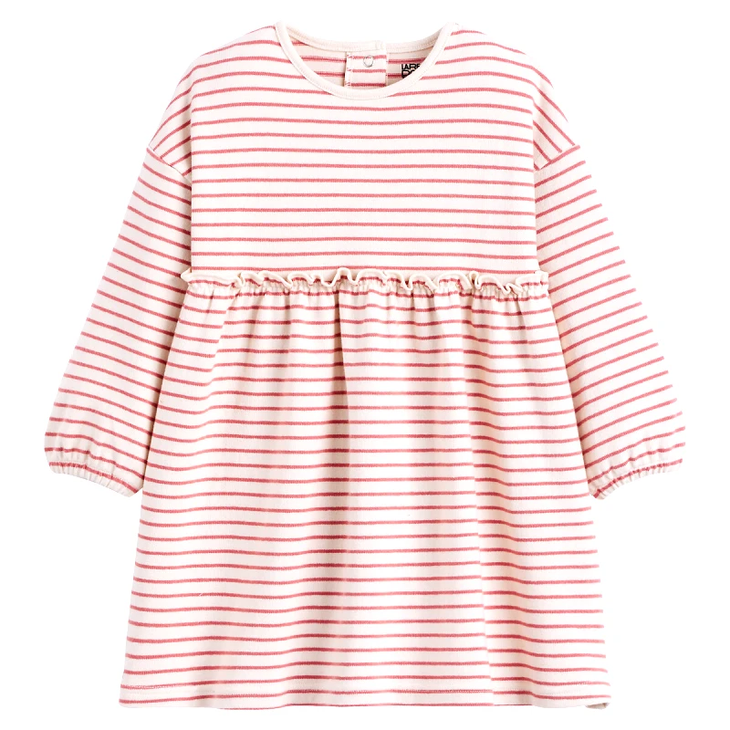 La Redoute Collections Μακρυμάνικο ριγέ φόρεμα από ζέρσεϊ