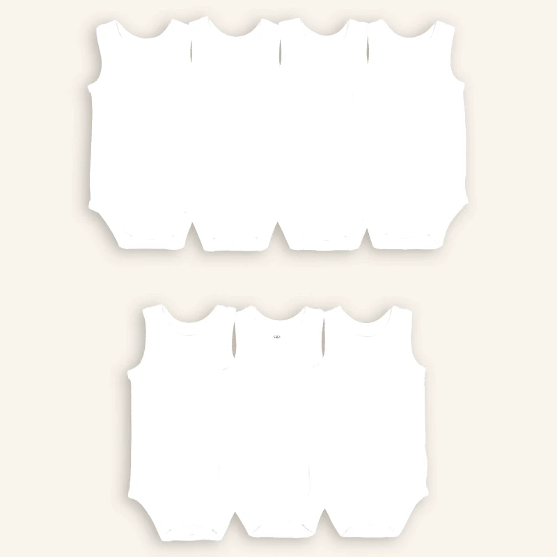 La Redoute Collections Σετ 7 αμάνικα κορμάκια από βαμβάκι