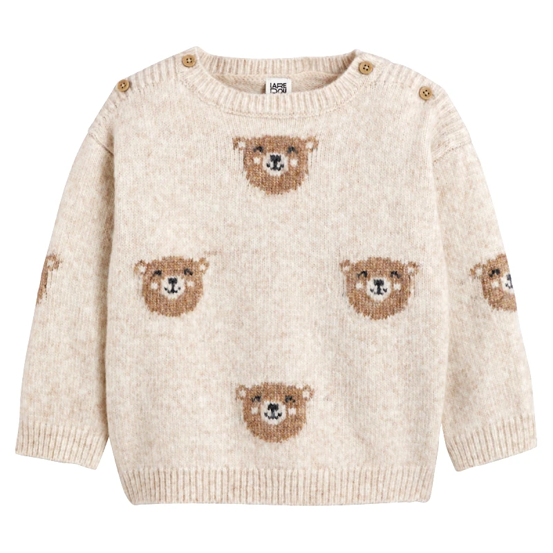 La Redoute Collections Χοντρό πλεκτό με μοτίβο αρκουδάκια