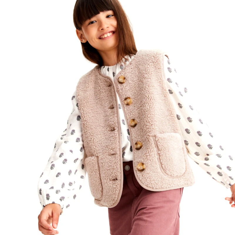 La Redoute Collections Αμάνικη ζακέτα από sherpa