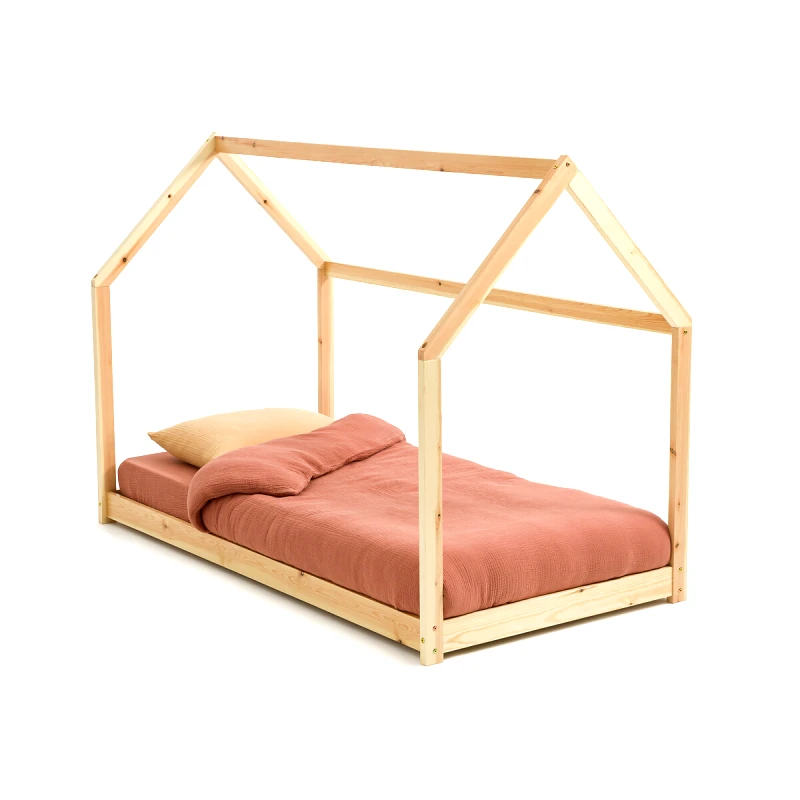 La Redoute Interieurs Κρεβάτι-κουκέτα από μασίφ ξύλο πεύκου με τάβλες Μ99xΠ196xΥ136cm