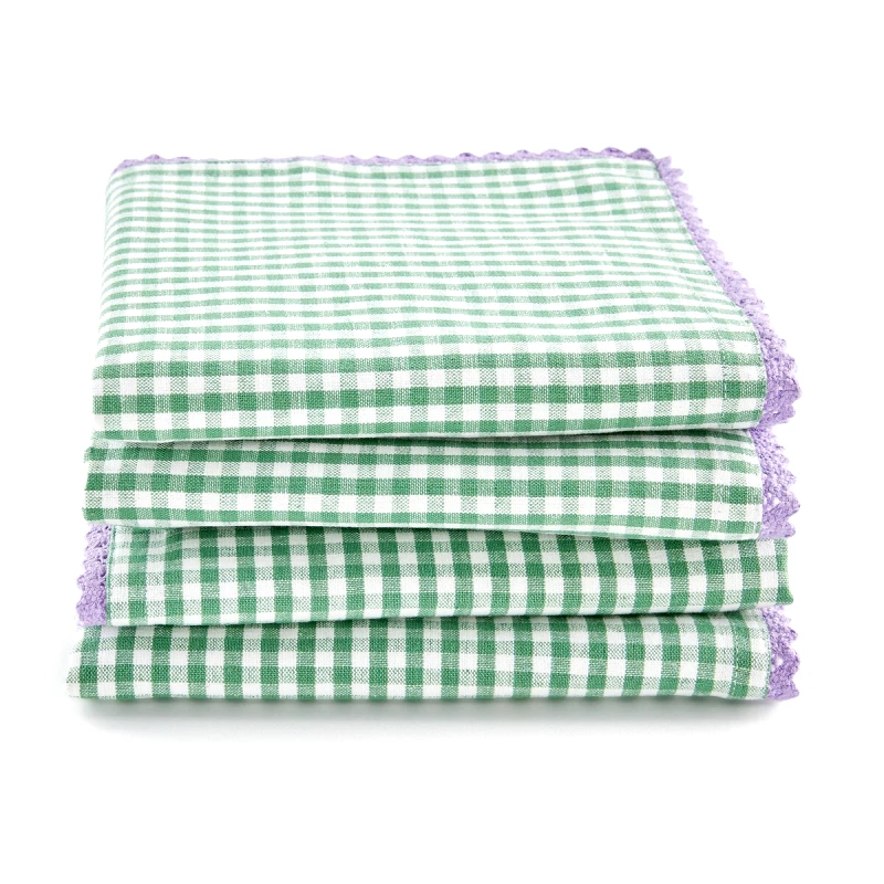 La Redoute Interieurs Σετ 4 πετσέτες φαγητού από βαμβάκι/λινό 45x45 cm