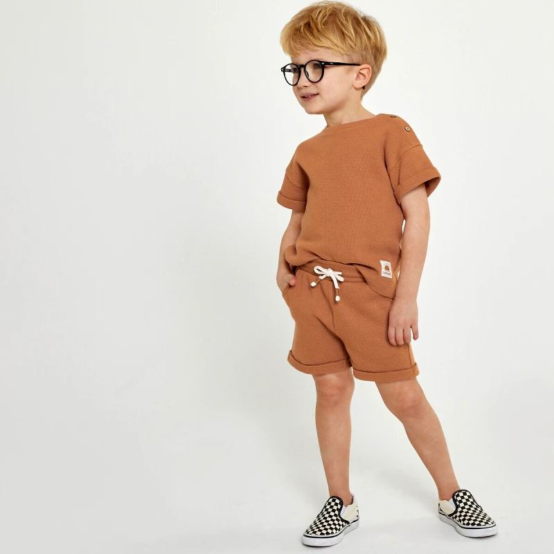 La Redoute Collections Σύνολο κοντομάνικη μπλούζα και σορτς