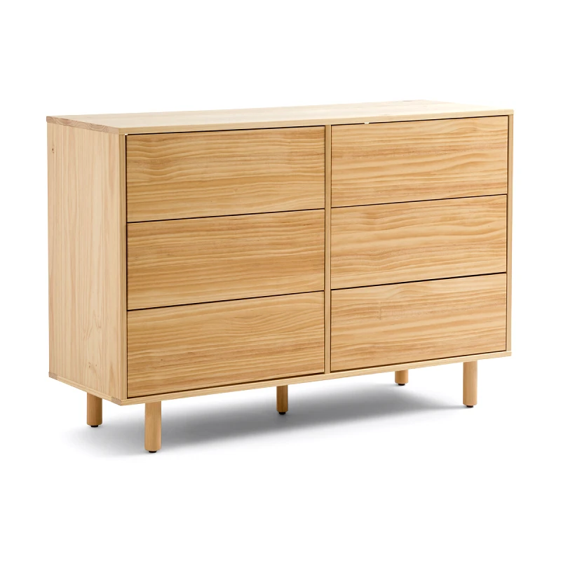 La Redoute Interieurs Συρταριέρα με 6 συρτάρια από μασίφ ξύλο πεύκου Μ45xΠ130xΥ88cm