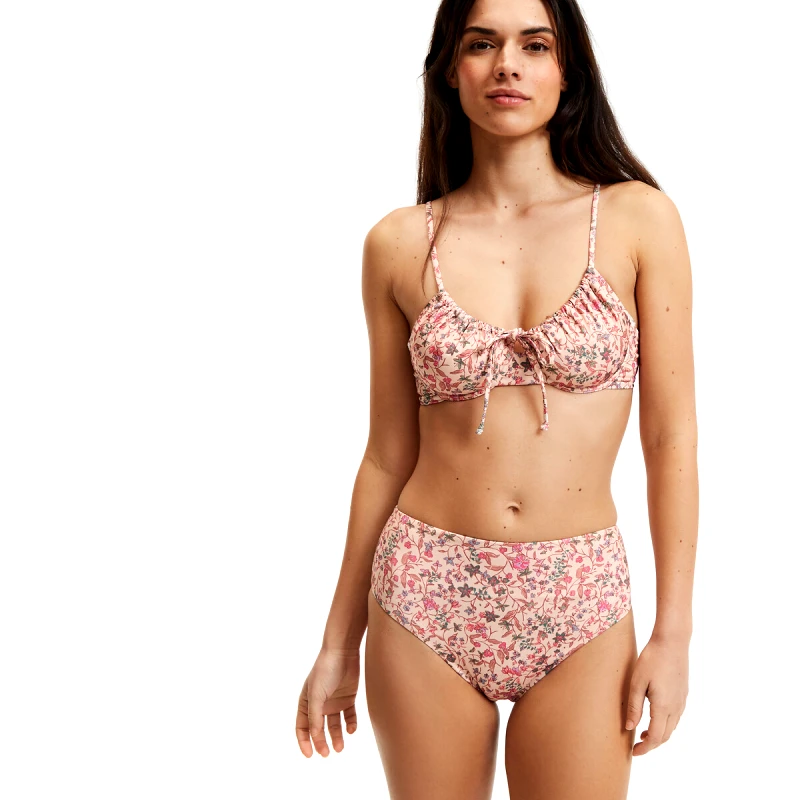 La Redoute Collections Ψηλόμεσο φλοράλ σλιπ