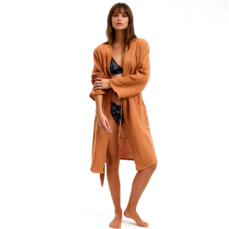 La Redoute Collections Μπουρνούζι από βαμβακερή γάζα