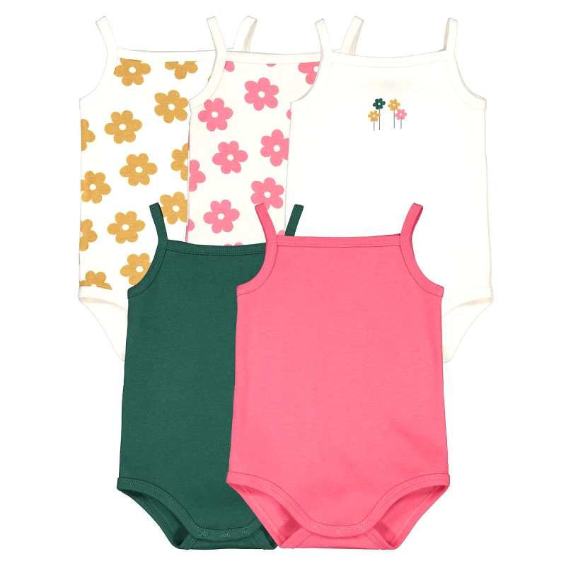 La Redoute Collections Σετ 5 φανελάκια με λεπτές τιράντες και φλοράλ μοτίβο