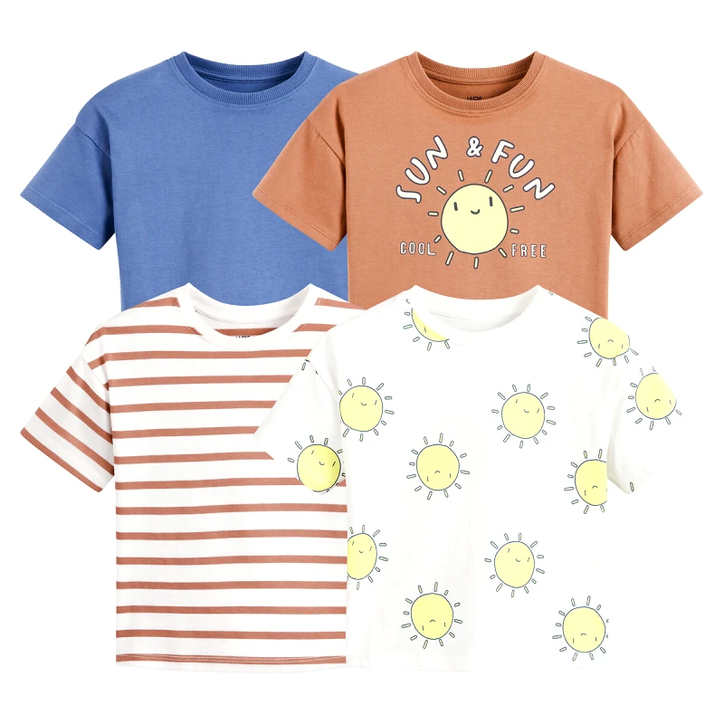 La Redoute Collections Σετ 4 T-shirt με στρογγυλή λαιμόκοψη