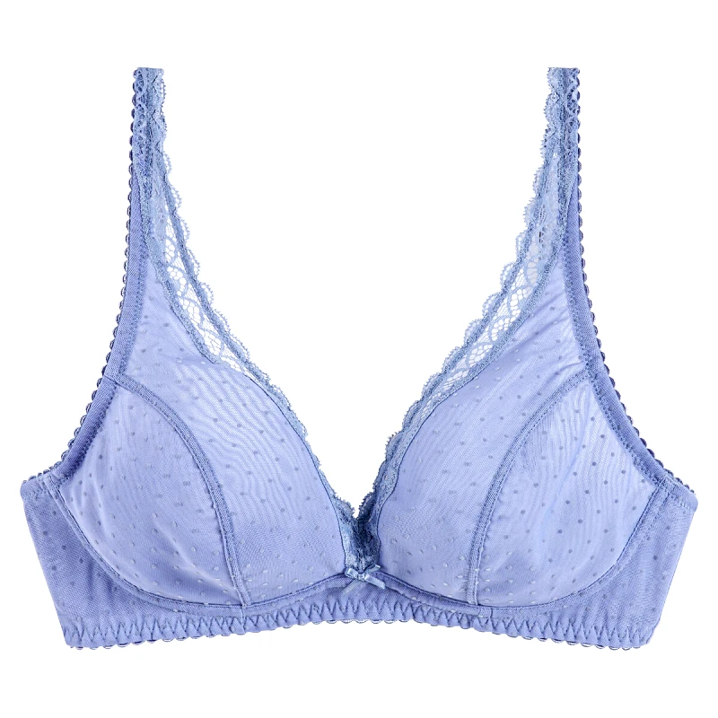 La Redoute Collections Τρίγωνο σουτιέν από τούλι με ανάγλυφη υφή