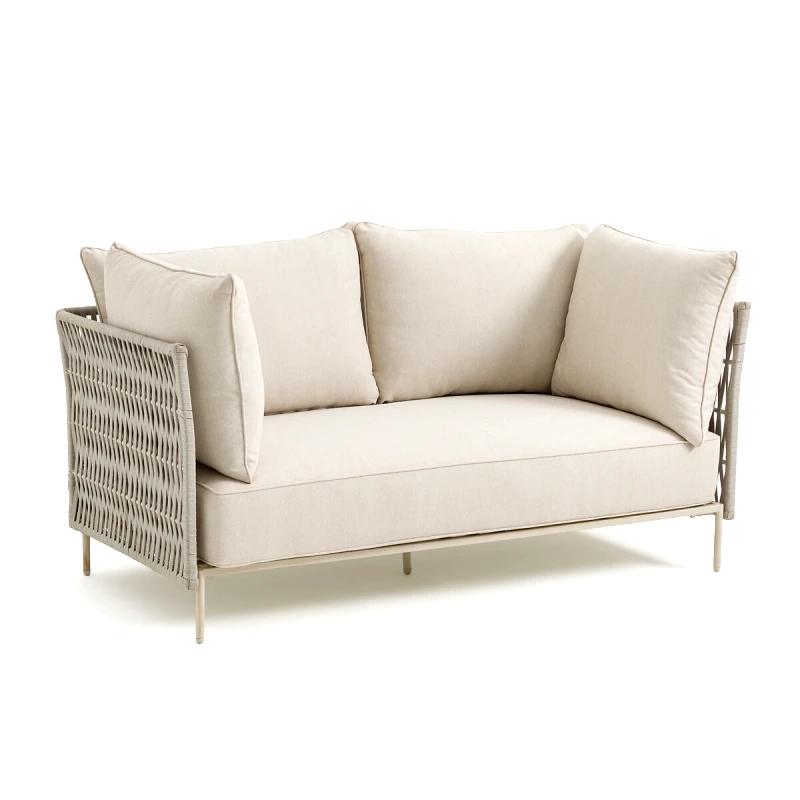 AM.PM Διθέσιος καναπές κήπου με πλεγμένες λωρίδες