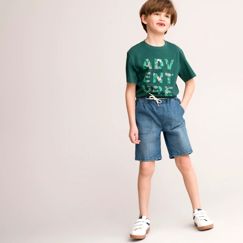 La Redoute Collections Τζιν βερμούδα με λάστιχο στη μέση