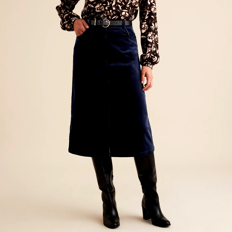 ANNE WEYBURN Ίσια Κοτλέ φούστα