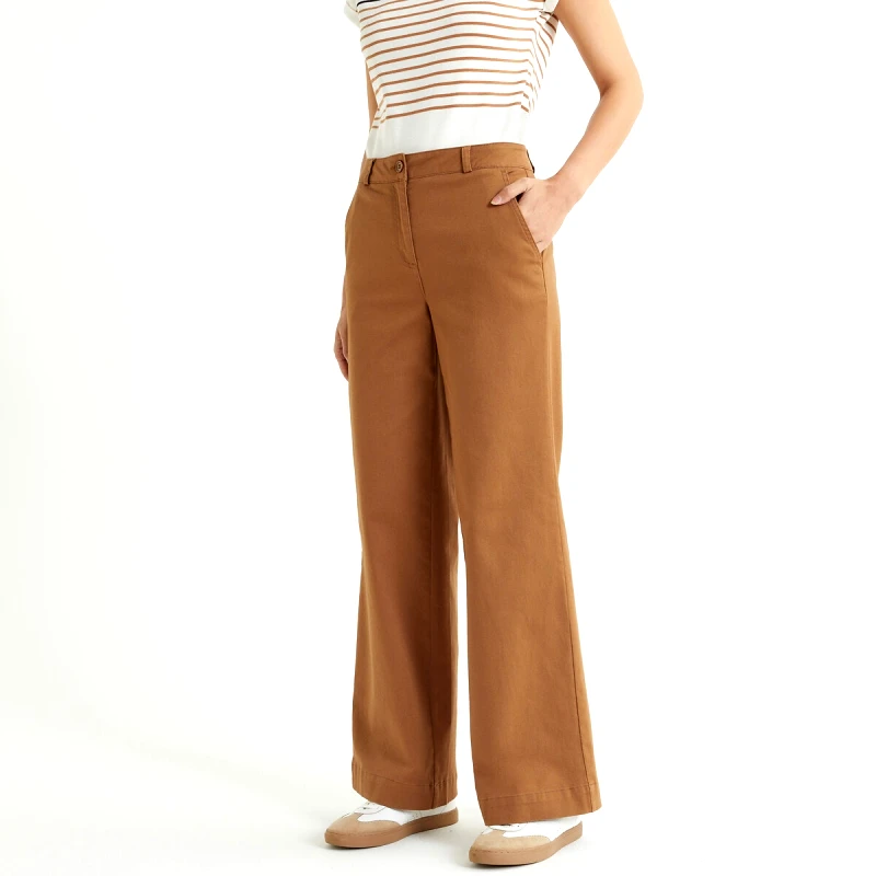 ANNE WEYBURN Φαρδύ παντελόνι με λοξές τσέπες