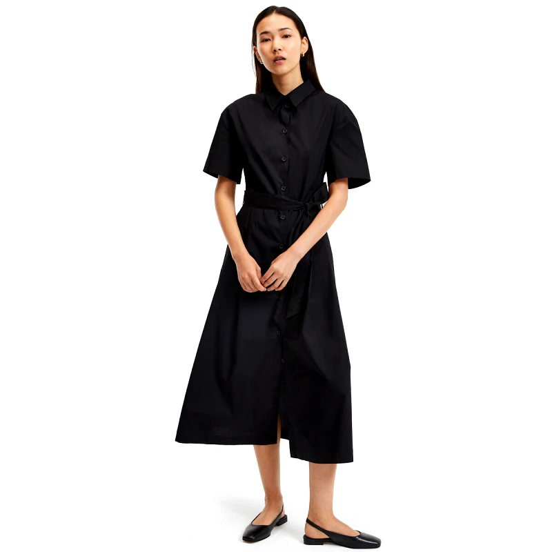 La Redoute Collections Σεμιζιέ φόρεμα με ζώνη