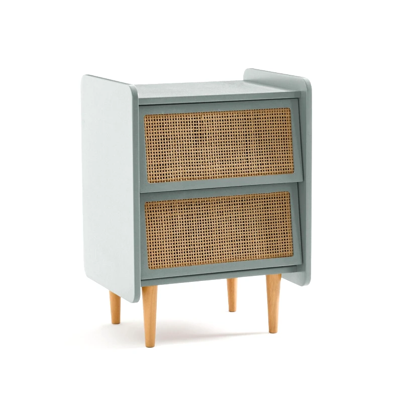 La Redoute Interieurs Κομοδίνο με 2 συρτάρια από ψάθα Μ35xΠ43xΥ60cm