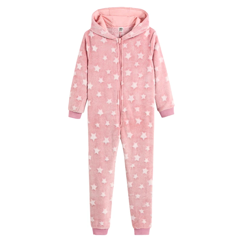 La Redoute Collections Ολόσωμη πιτζάμα με κουκούλα και μοτίβο αστέρια