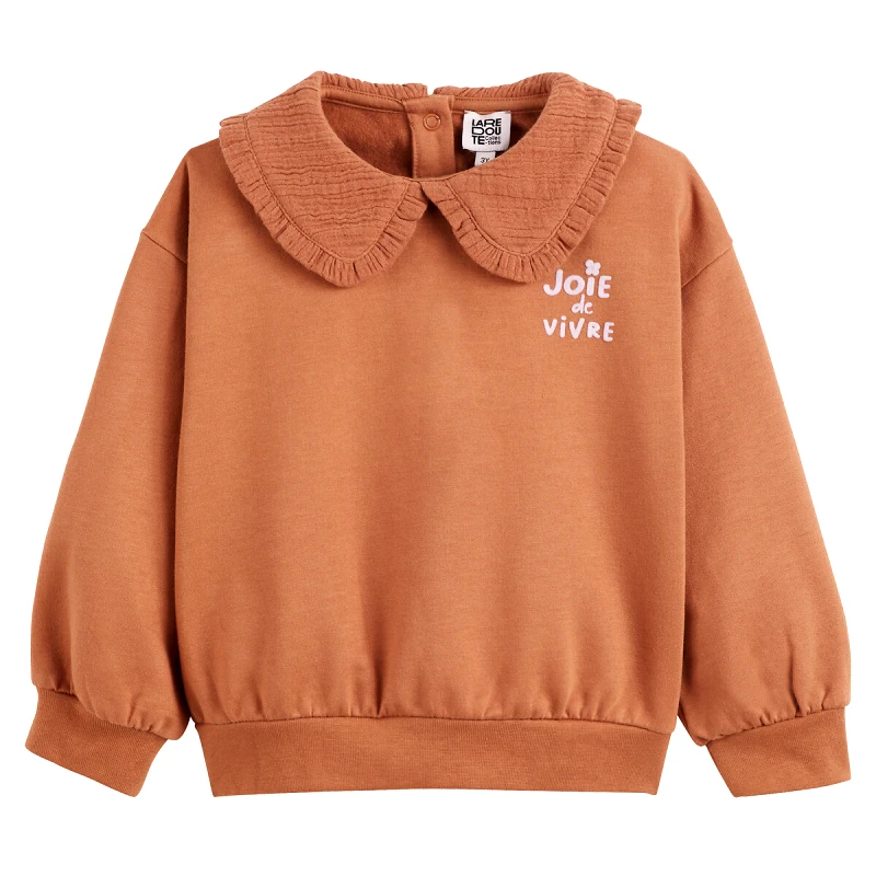 La Redoute Collections Φούτερ από φανέλα με στρογγυλό γιακά