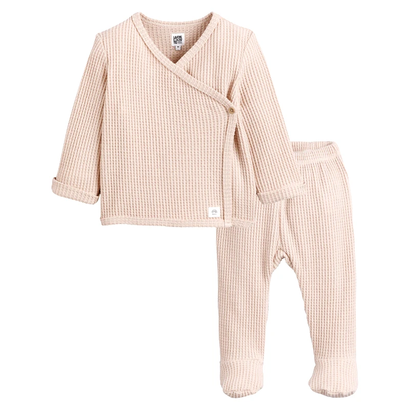 La Redoute Collections Σύνολο ζακετάκι + παντελόνι με ενσωματωμένες πατούσες