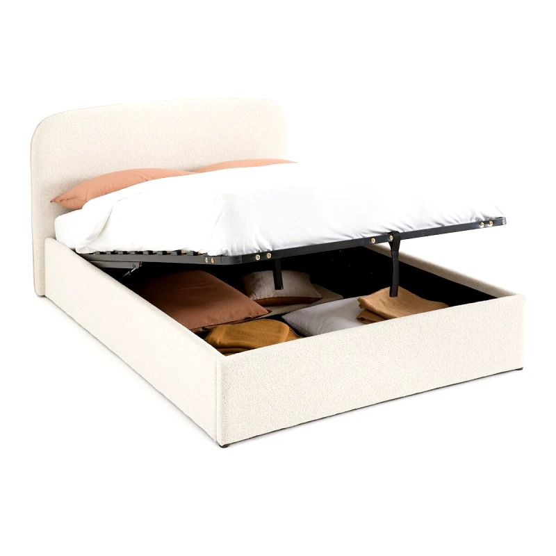 La Redoute Interieurs Κρεβάτι με αποθηκευτικό χώρο και ανακλινόμενες τάβλες Μ159xΠ205xΥ100cm