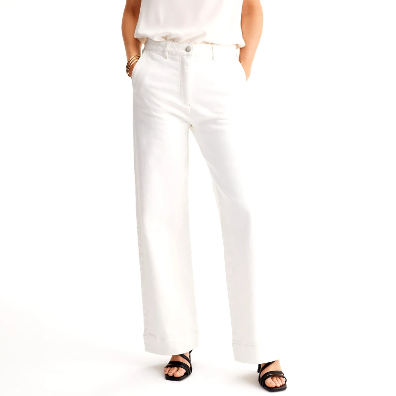 ANNE WEYBURN Φαρδύ τζιν από στρετς ντένιμ