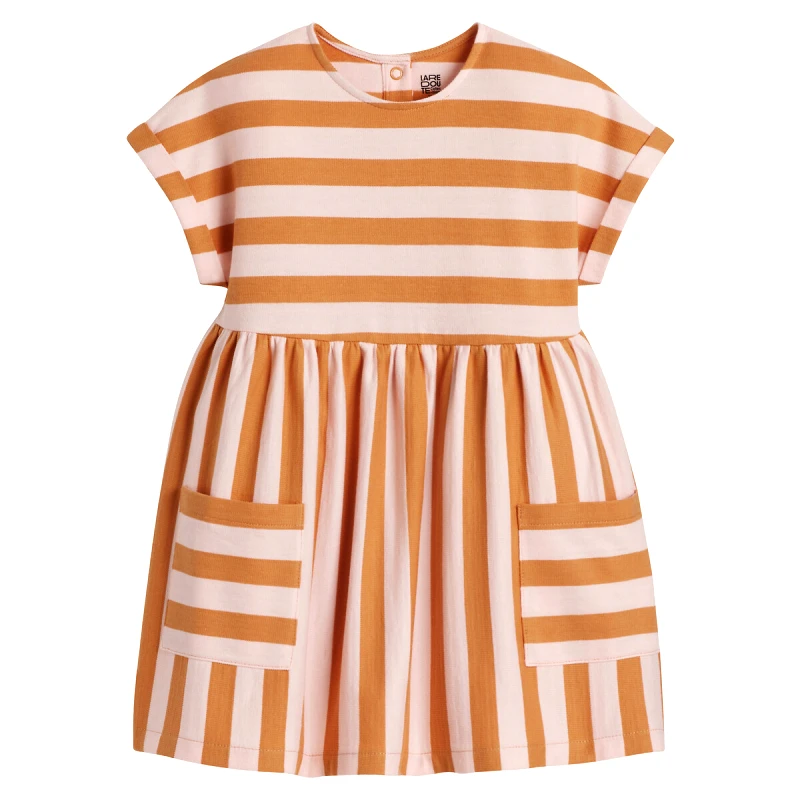 La Redoute Collections Κοντομάνικο ριγέ φόρεμα