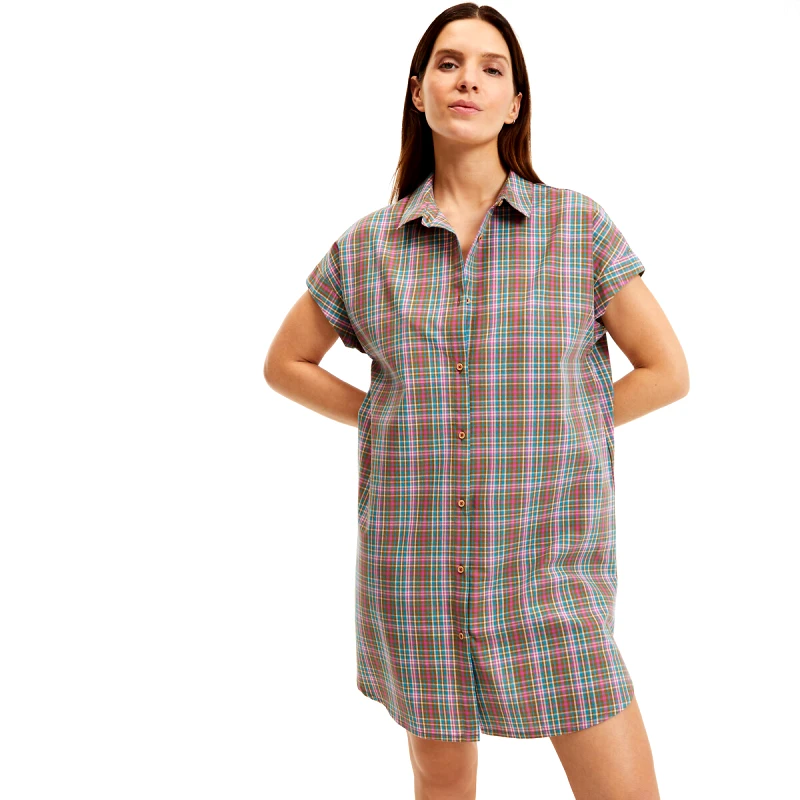 La Redoute Collections Καρό νυχτικό από ποπλίνα