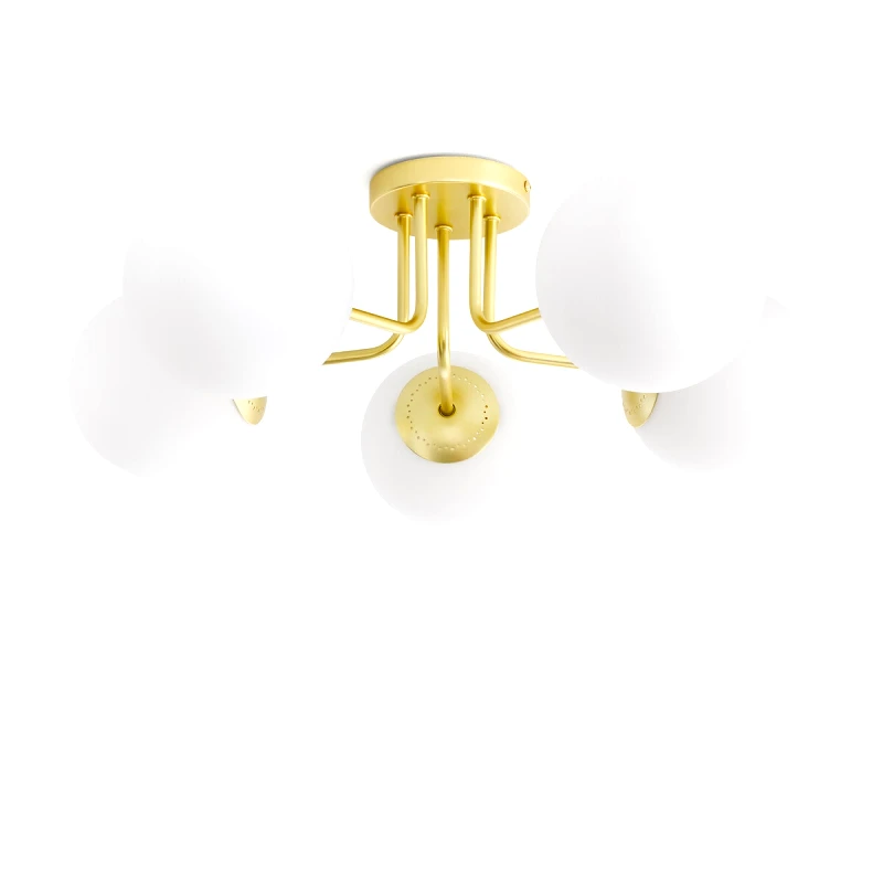 La Redoute Interieurs Πλαφονιέρα από μπρούντζο και γυαλί οπαλίνα Υ20cm