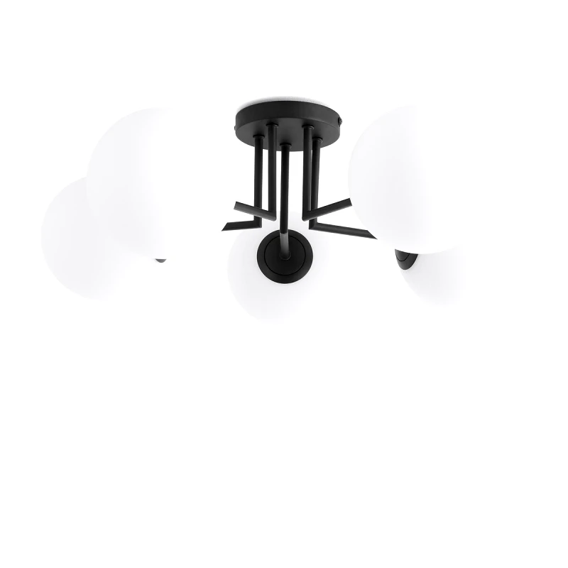 La Redoute Interieurs Πλαφονιέρα από μέταλλο και γυαλί οπαλίνα Υ20cm