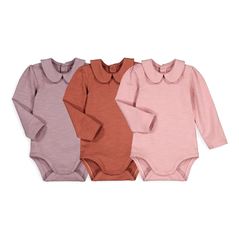 La Redoute Collections Σετ 3 μακρυμάνικα κορμάκια με στρογγυλό γιακά