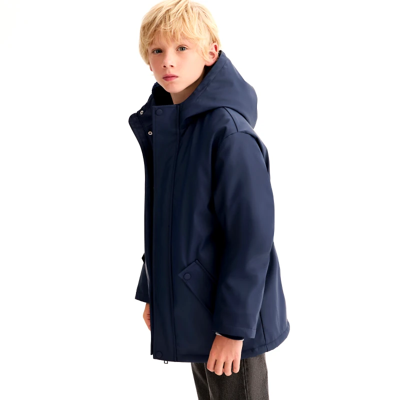 La Redoute Collections Αδιάβροχο μπουφάν με επένδυση sherpa και κουκούλα