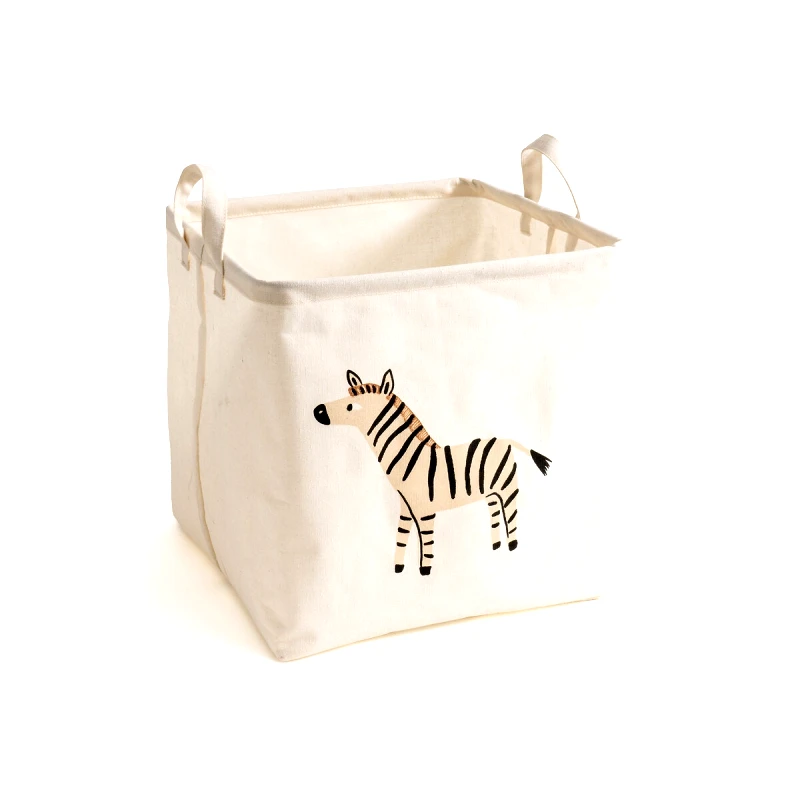 La Redoute Interieurs Καλάθι σε σχήμα κύβου με μοτίβο ζέβρα